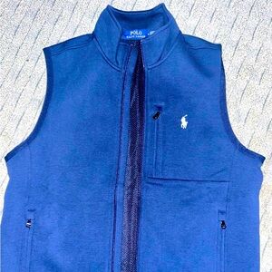 SOLD OFFSITE. Polo Ralph Lauren Navy Double-Knit Mockneck Vest